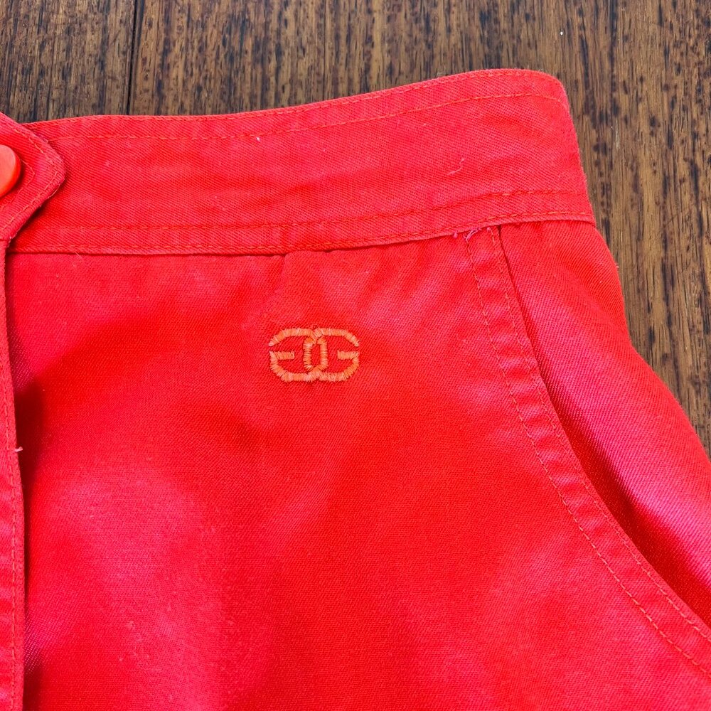 Givenchy Sport - Vintage Red Cotton High Waisted Midi Skirt